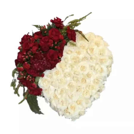 Corazon de Rosas y Hortensias