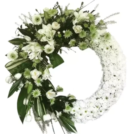 Corona de Claveles, Margaritas, Anastacias y Gerberas