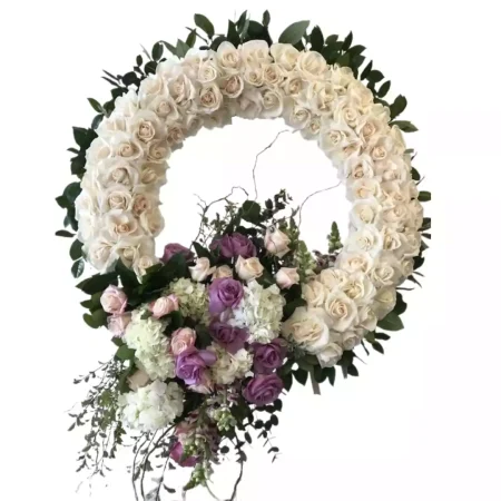 Corona de Rosas y Hortensias