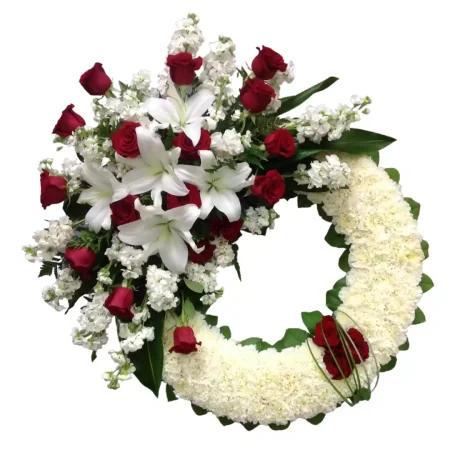 Coronas de Claveles, Liliums y Rosas